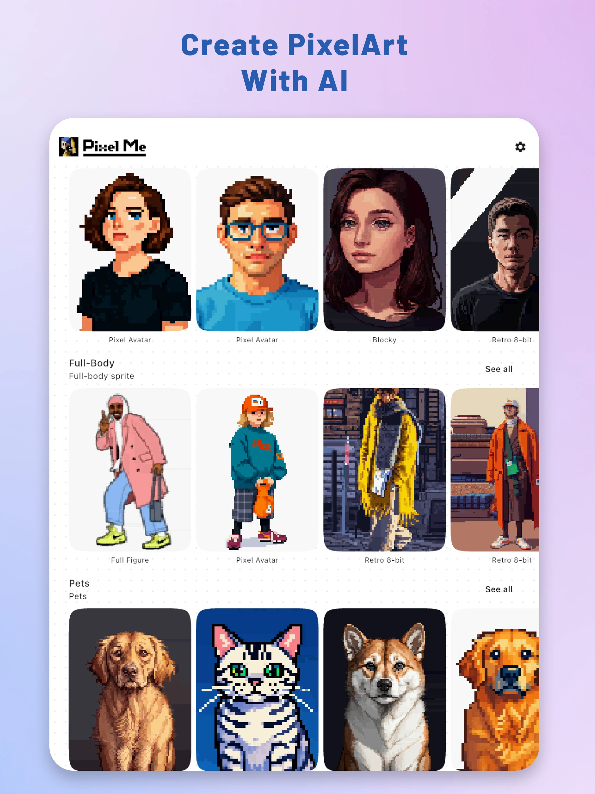 PixelMe: AI Pixel Art Camera screenshot