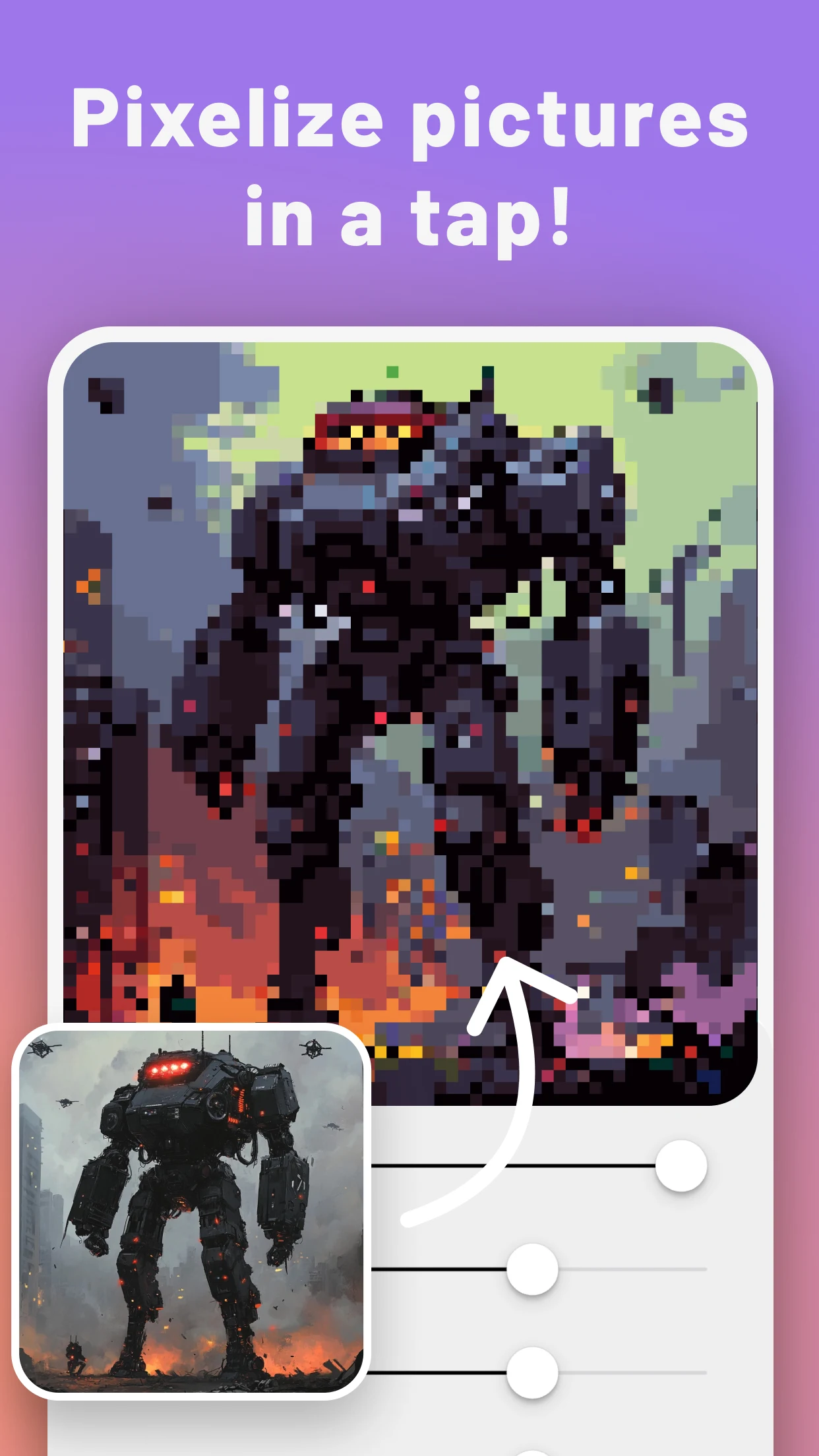 PixelMe: AI Pixel Art Camera screenshot